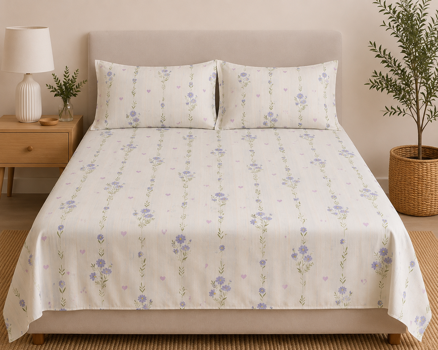 Set Violet de Sábanas Lino