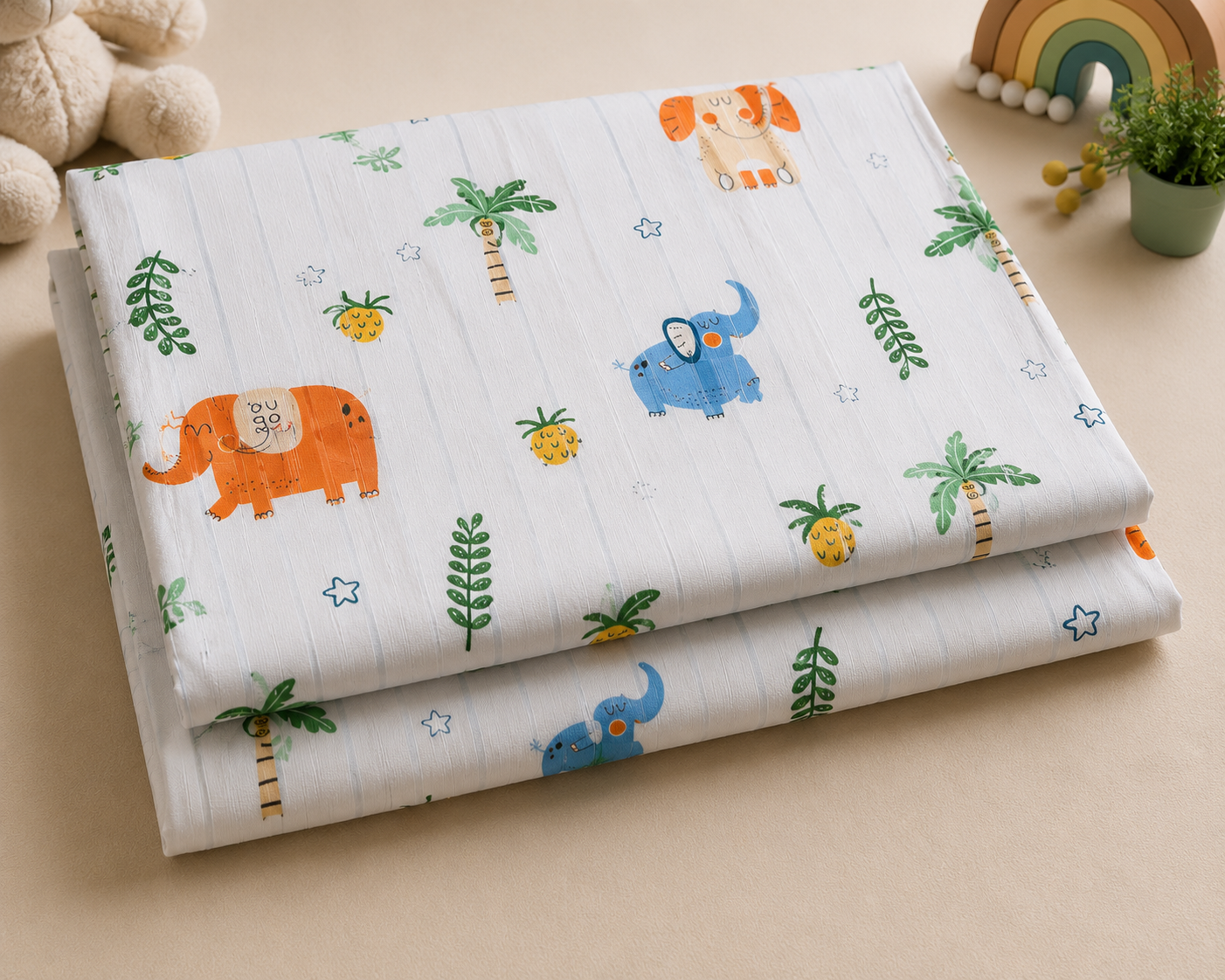 Set Elephant Jungle de Sábanas Lino